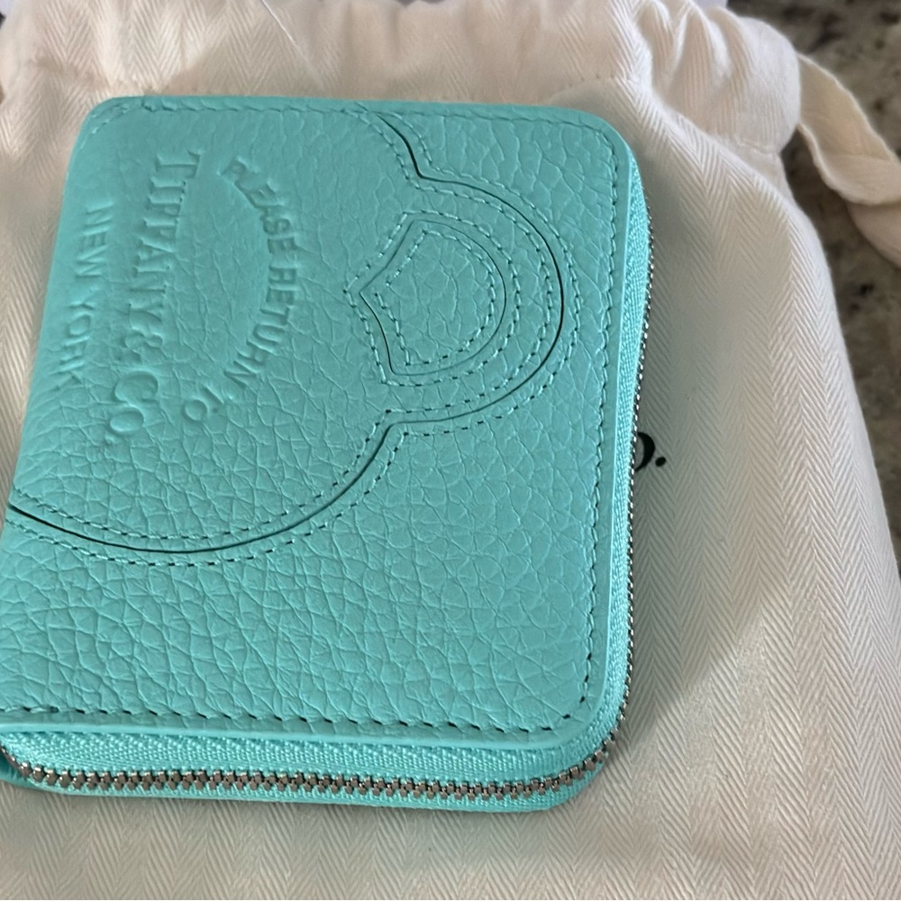 Tiffany & Co. Turquoise Leather Pouch